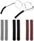 WLLHYF 3 Pair Eyeglass Ear Cushions Elastic Anti-Slip Glasses Ear Grip Soft Knitted Cotton Eyeglasses Temple Tips Sleeve Comfort Glasses Ear Pads Retainers for Sunglasses Eyeglasses Reading Glasses