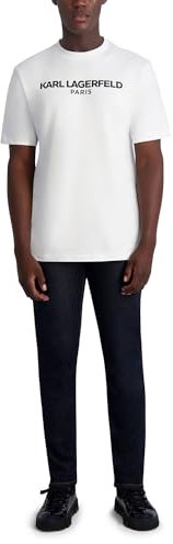 Karl Lagerfeld Paris Damen Ledertasche, freiliegender Reißverschluss Jeans, Blau, 38