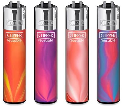 Clipper Feuerzeug 4er Set: (Pink Nebula)