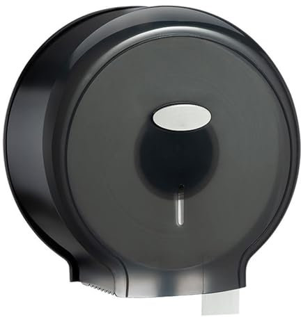 Commercial Jumbo Toilet Paper Dispenser, 9 Inch Wall Mount Single Roll Toilet Paper Towel Holder Tissue Dispenser Large Capacity Bath Tissue Dispenser for Home Kitchen Bathroom(Black)