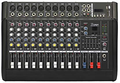 Mixer da studio, Mixer DJ Mixer audio a 10 canali Mixer USB Amplificatore Controller interfaccia USB professionale Karaoke Console di missaggio audio DJ Music Power Mixer audio