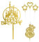mciskin Girls Happy 8th Birthday Candles Cake Toppers, Gold Castle Cake Topper, Crown Number 8 Candle for Cake, Candles Cake Cupcake Topper for Baby Birthday Party Decorations 8th Wedding Anniversary