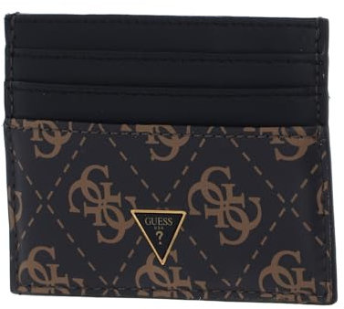 GUESS Leder Kartenhalter Mito Card Case Brown Dunkelbraun