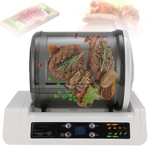 TAHALI Vacuum Meat Tumbler Marinator,Meat Tumbler Marinating Machine,Electric Commercial Food Marinator Meat,For Shop Chicken Burger Marinated Bacon,Vegetable Marinator