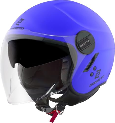 Bogotto H595-1 SPN Jethelm, blau matt, S