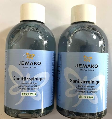 2 x 250ml Sanitärreiniger von Jemako, + Sprühpumpe und 50gr. Bast