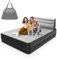 Inflatable Air Mattress, Inflatable Mattress with Headboard, Air Bed Double with Built-in Pump, Fast Inflation/Deflation Airbed, Blow Up Mattress with Flocked Surface for Home Camping, 216*45*152cm