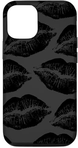 iPhone 12/12 Pro Kisses marks lipstick black for women girls makeup artist Case