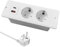 Mineup Tischplatte Versenkte Steckdose, 2-Fach Einbausteckdose Steckdosenleiste mit 2 USB, Tischsteckdose, Versenkbare Steckdose PD20W Schnellladen Für Küche Büro Tischplatte