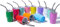 REFARICO 12 Pack 3oz Mini Tumbler Shot Glasses with Straw and Lid Stainless Steel Colored Sublimation Tumblers Double Wall Vacuum Insulated Cups for Party, Birthday's Day-Multicolor