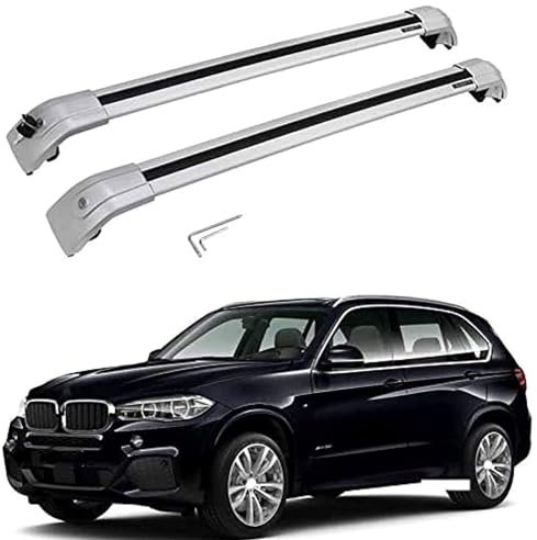 CCLXWY 2 Stück Aluminium Dachträger Relingträger für BMW X5 F15 2014-2018,Dachgepäckträger-Alu Relingträger,für Fahrradträger,Dachboxen Oder Als Skihalter,B