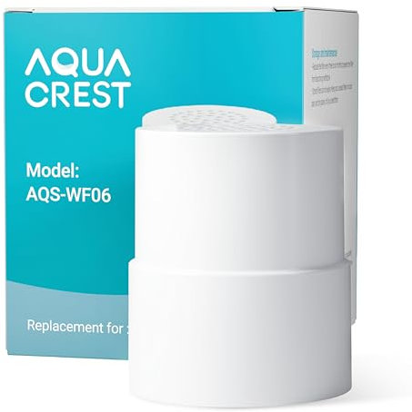 AQUA CREST RV Inline Water Filter with Hose Protector, NSF Certified, Reduces Chlorine, Bad Taste&Odor for RVs and Marines, Drinking & Washing Filter with 1 Flexible Hose Protector