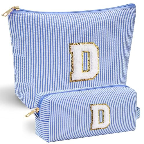 Parima Blau Kosmetiktasche für Mädchen - Reise Make Up Tasche Personalisierte Kosmetiktasche für Teenager Mädchen Geschenk für 7-12 Jährige