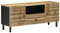 vidaXL Meuble TV Noir 105x33,5x46 cm Bois Massif manguier Brut, Banc TV, Meuble HiFi, Centre de Divertissement, Buffet TV, Meuble multimédia