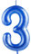 Hongplus Blue Silver Number 3 Candles, 3 Birthday Candle,Blue Happy Birthday Candles for Cake, Cake Topper Decorations for Boys Girls Him 3rd Birthday Party Decorations Supplies Favor Gift