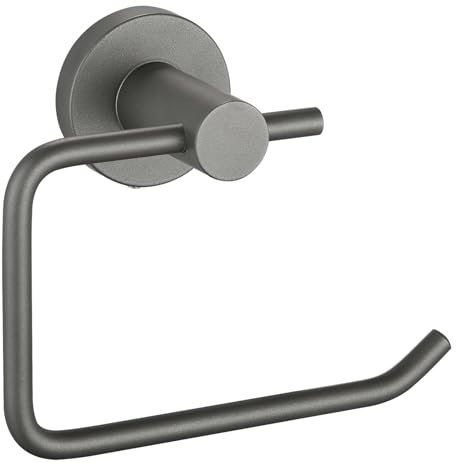 Katezon Toilet Paper Holder, Premium 304 Stainless Steel Rustproof Wall Mounted Toilet Roll Holder for Bathroom, Kitchen, Washroom (Grey)