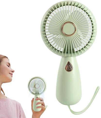LearnLyrics ventilador de mano, pequeño ventilador de mano - Ventilador de refrigeración USB - ventilador portátil con luz colorida, ventilador de mano recargable por USB, ventilador personal de mano