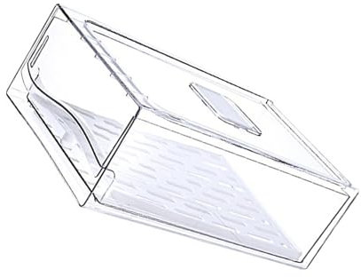 Praktischer stapelbarer Küchen- und Kühlschrank-Organizer mit transparentem Deckel zur Aufbewahrung von Lebensmitteln