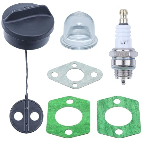 AUMEL Tankdeckel mit Zündkerze Ölblasen Vergaserdichtung Einlassrohr Dichtung für Stihl FS38 FS45 FS48 FS55 FS56 FS62 FS80 FS85 FS88 Motorsense