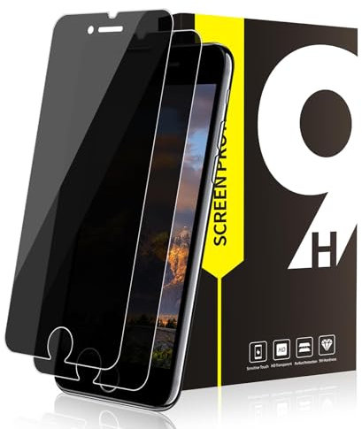 Bodyguard 2 Stück Schutzfolie für Panzerglas für iPhone 6/6s/7/8/SE 2020 Sichtschutzfolie, Anti-Kratzer Ultra-Klar Anti-Spähen iPhone SE 2020 Schutzglas, Hohe Empfindlichkeit iPhone 8 Blickschutzfolie