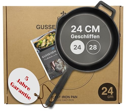 Ottia geschliffene Gusseisenpfanne, bekannt aus dem Fachhandel. Hält ein Leben lang. 24cm groß. Tolle Bratfanne aus Gusseisen, Cast Iron Pan, Eisenpfanne, Gusspfanne, Gusseiserne Pfanne. HH Händer.