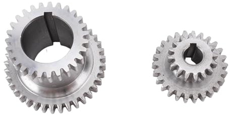 POENVFPO Drehmaschinen-Zahnradsatz aus Metall für 0618 7x12 7x14 Mini-Drehmaschine, Hochgeschwindigkeits-Stahlgetriebe, Doppelte Zahnräder mit M2,25-Modul, Ideal für Hobbyisten und
