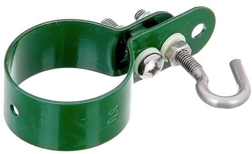 Alberts 855451 Schelle für Geflechtspannstäbe | verzinkt, grün kunststoffbeschichtet | Schellen-Ø 48 mm | 10er Set