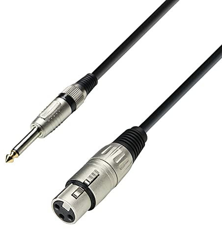 Adam Hall Cables 3 STAR MFP 0300 - Cable de Micro de XLR hembra a Jack 6,3 mm mono 3 m