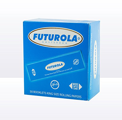 Futurola Blue breite King Size Papers aus Amsterdam 1 Box (50 Heftchen)