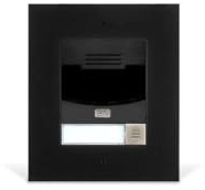 2N IP Solo mit Kamera schwarz Wandmont.