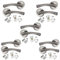 HANDLESTORE Dual Finish Chrome Twist Door Handle Pack - with Hinges and Latches (5 Pack)