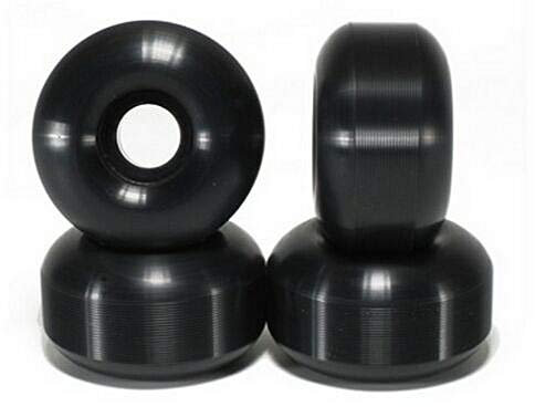 Blank Skateboard Wheels/Skateboard Rollen Schwarz 52mm (99a) Set 4 STK Black Made in USA (inkl. Vamos Skate Co. Sticker)