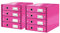 Leitz 604800/604900 Schubladenset Click und Store WOW, Graukarton (Pink)