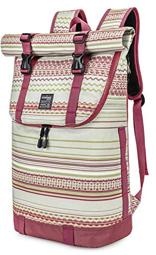 EverVanz Laptop-Rucksack, wasserdichter Reiserucksack, Rucksack für Damen und Herren, leicht, lässig, elegante Schultasche, 8. Revelstripe, Kompakt, elegant