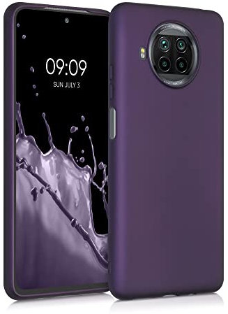 kwmobile Case kompatibel mit Xiaomi Mi 10T Lite Hülle - Schutzhülle aus Silikon metallisch schimmernd - Handyhülle Metallic Brombeere
