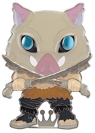 Funko Funko Large Pop! Enamel Pin - Inosuke Hashibira - Demon Slayer: INSUKE HASIBIRA Chase Group Emaille-Nadeln - Niedliche Brosche Zum Sammeln - Für Rucksäcke & Taschen - Geschenkidee - Anime Fans