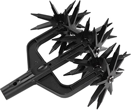 Fybida Rotary Cultivator, Garden Soil Scarifier Wear Resistant 2 in 1 Ventilated Scarifier Rotary Tiller for Garden