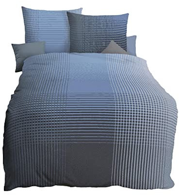 Kaeppel Mako-Satin Bettwäsche Master Taube, 1 Bettbezug 155 x 220 cm + 1 Kissenbezug 80 x 80 cm