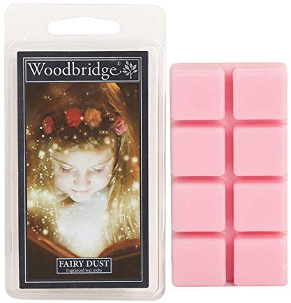 Woodbridge Duftwachs für Duftlampe | 4er Set Fairy Dust | Duftwachs Rose | 8 Wax Melts für Duftlampe | Raumduft für Aromatherapie | 8h Brenndauer je Melt (68g)