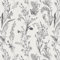 Timeet Selbstklebende Tapete Blumen Weiß Textur Klebefolie Muster Schwarz Botanischer Möbelfolie Selbstklebend 41x300cm Möbelaufkleber Wasserdichte Vinyl Folie für Möbel, Küche, Schlafzimmer