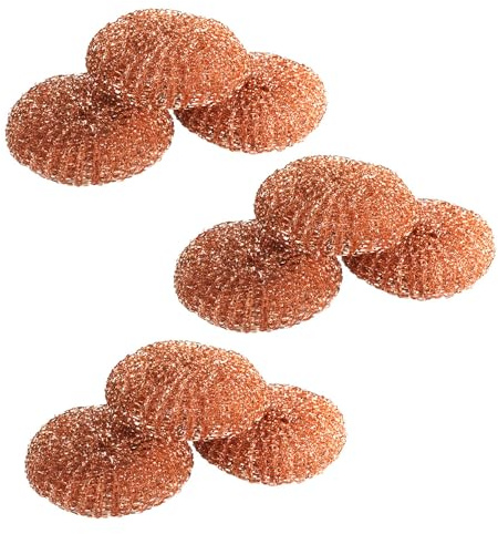 Maximex Kupfer-Putzlinge, 9er Set, Beseitigt schonend & kratzfrei Eingebranntes, Entfernt hartnäckigen Schmutz, Langlebig& auswaschbar, Für Töpfe, Pfannen, Porzellan und Edelstahl, je Ø9x2,2 cm