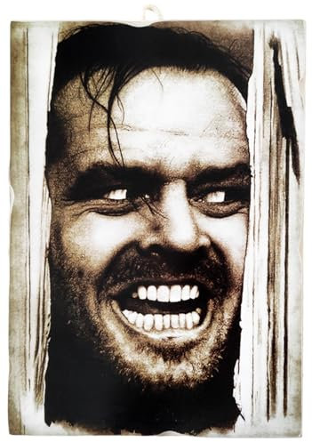 KUSTOM ART Wandbild, Serie Szenen aus Filmen, Shining mit Jack Nicholson, Druck auf Holz, 25 x 18 cm.