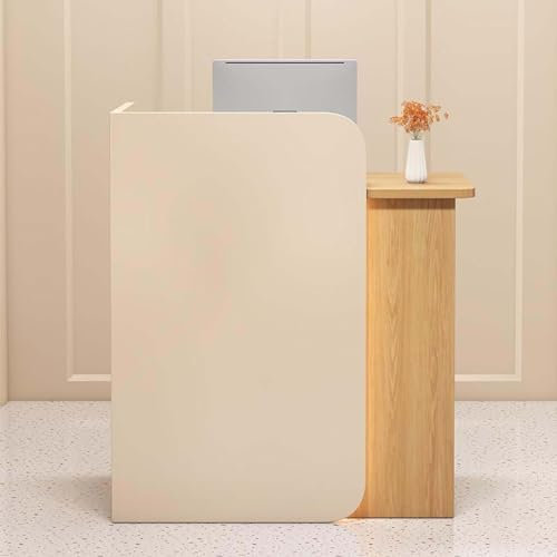 MAYFABD Empfangstheke Rezeptionsmöbe Empfangstresen Theke Tresen Empfang Verkaufstheke Bürotheke Rezeptionstheke Mit Schubladen Rezeption Arbeitsplatz Empfangstheken Salon Kasse,A,80x45x100cm