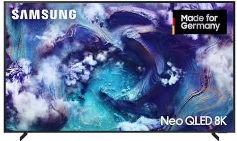 Samsung Neo QLED 8K QN900F 65 Zoll (163 cm) Mini LED, UHD Fernseher, 8K AI Upscaling, Glare Free, Metal Frame Design, Knox Security, Dolby Atmos, Art Store Galerie, Samsung Vision AI Smart TV (2025)