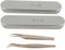 Wimpernverlängerungspinzetten-Set, feste Klemme, gebogene Spitze, Stahl, falsche Wimpern, Applikatorwerkzeug für Schönheitssalon und Heimgebrauch
