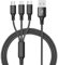 Retoo Cavo Universale 3 In 1 MicroUSB USB-C Connettore Telefono Carica Rapida Nylon Treccia 1.2 Metri Compatibile Dispositivi Mobili