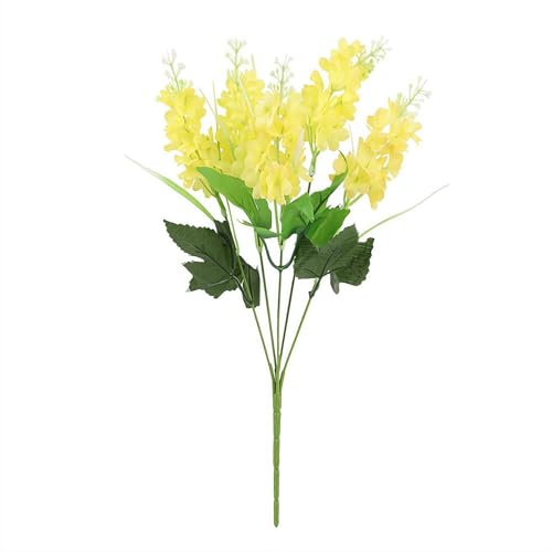 13.7in Hyacinth Artificial Flowers,Silk Hyacinth Flowers Fake Flower with Stem,Long Stem Silk Hyacinth Flower,High Simulation Flower Hyacinth Home Decoration,For Office Party Weddings