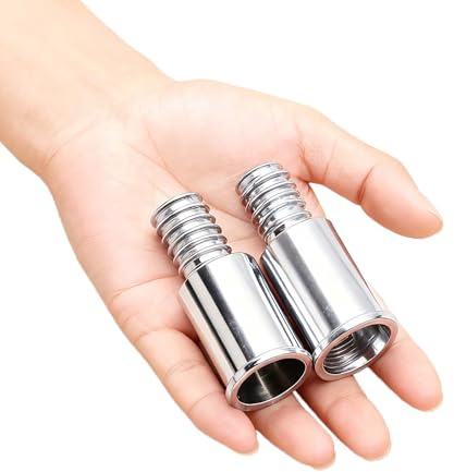 Metal Threaded Tip Repair Kit,Broom Handle Threaded End,Palo para Trapeador,Broom Stick Pole Extension Pole Adapter 2 Sets