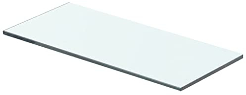 HaoChrymec Glas Regalboden Transparent mit Hartglas, Schwebendes Regal für Wand, Küchenregal, Badezimmer Regal, Bücherregal Wand, 40 x 12 cm