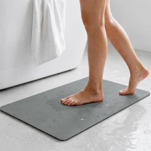 Luriseminger Tappeto da Bagno e Doccia Assorbente con Diatomite，40 x 60cm